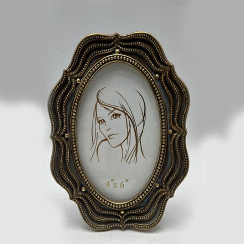 TABLE PHOTO FRAME(13X18), POLYRESIN, GOLD 17.5x1.5x22cm 756-12094