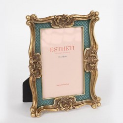 TABLE PHOTO FRAME(13X18), POLYRESIN, GOLD-GREEN, 18.5x2.5x23.5cm 756-12099 TABLE PHOTO FRAME(13X18), POLYRESIN, GOLD-GREEN, 18.5x2.5x23.5cm 756-12099