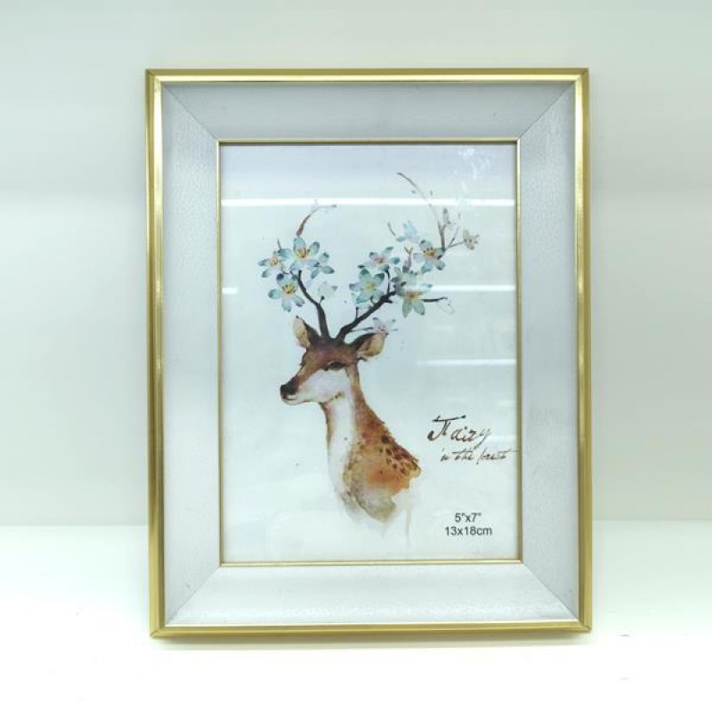 TABLE PHOTO FRAME, PLASTIC, GOLD, 13x18cm 756-12110