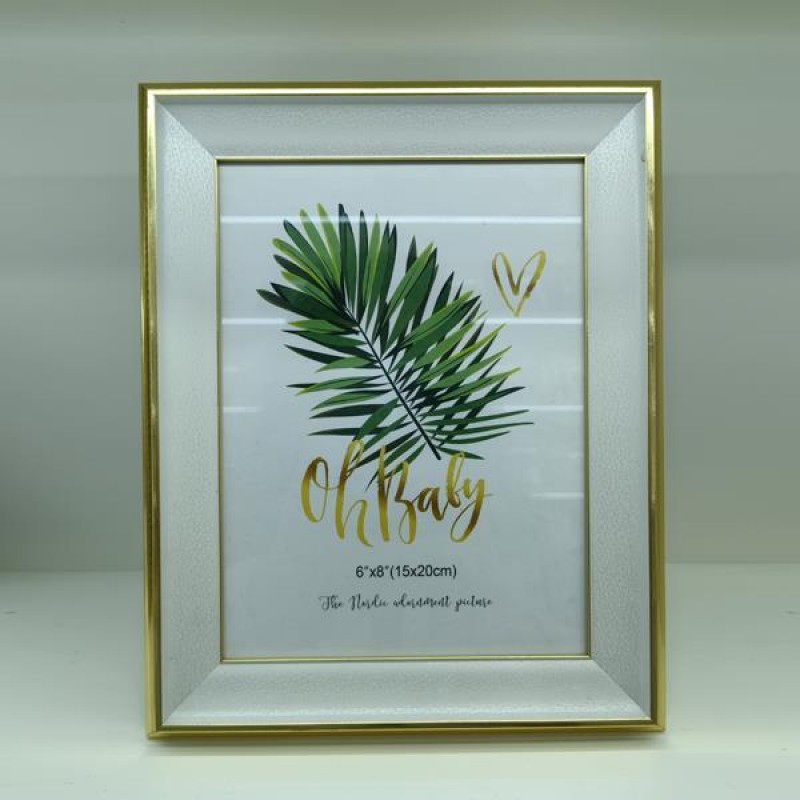 TABLE PHOTO FRAME, PLASTIC, GOLD, 15x20cm 756-12111