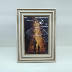 TABLE PHOTO FRAME, PLASTIC, WHITE-BROWN, 10x15cm 756-12112 TABLE PHOTO FRAME, PLASTIC, WHITE-BROWN, 10x15cm 756-12112