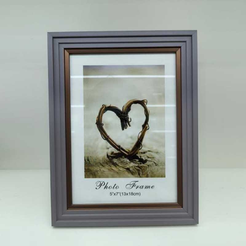TABLE PHOTO FRAME, PLASTIC, GREY, 13x18cm 756-12119