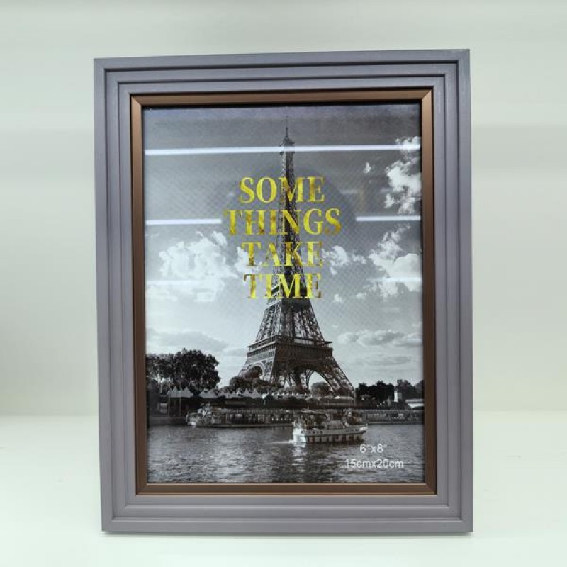 TABLE PHOTO FRAME, PLASTIC, GREY, 15x20cm 756-12120