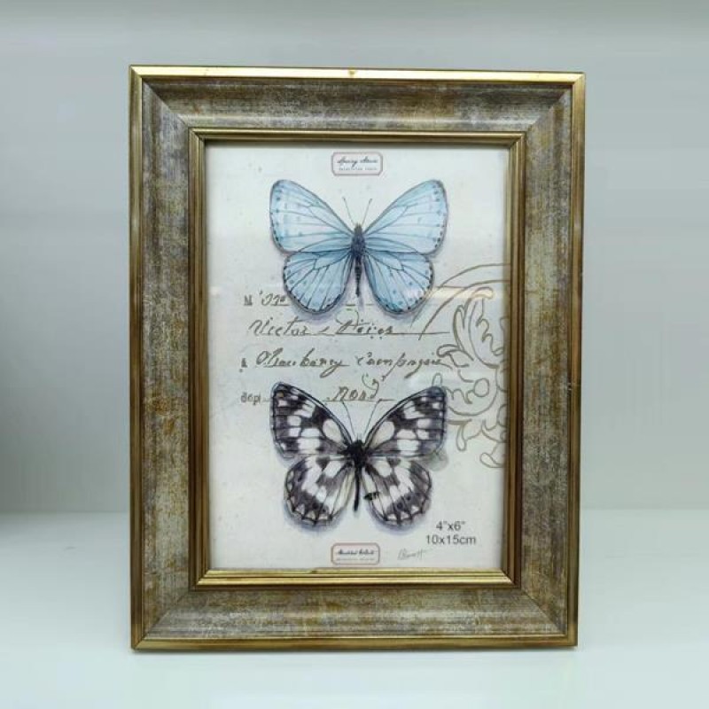 TABLE PHOTO FRAME, PLASTIC, ANTIQUE SILVER, 10x15cm 756-12127