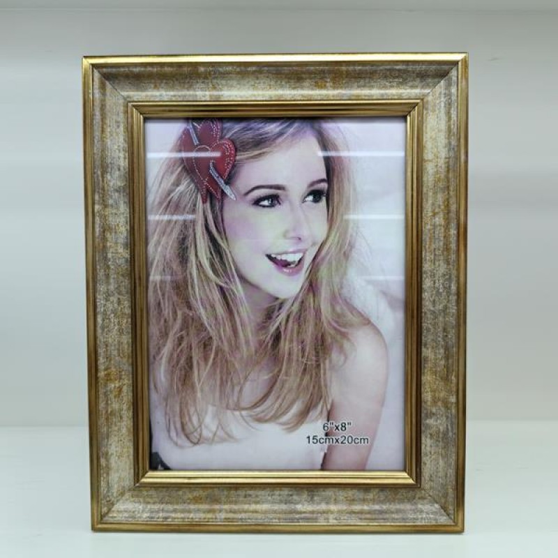 TABLE PHOTO FRAME, PLASTIC, ANTIQUE SILVER, 15x20cm 756-12129