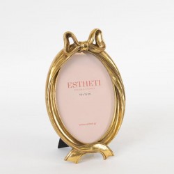 TABLE PHOTO  FRAME, POLYRESIN,  GOLD-BLACK, 12.8x3.2x21.3cm 756-12148