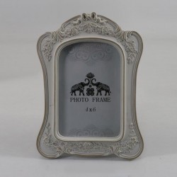 TABLE PHOTO FRAME (10x15), POLYRESIN, ANTIQUE WHITE, 16x1.7x21.7cm 756-12165