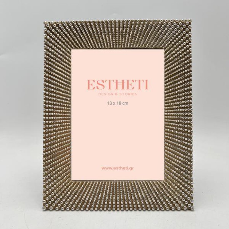 TABLE PHOTO FRAME (13x18), POLYRESIN, GOLD-SILVER, 18.5x2.3x23.5cm 756-12176