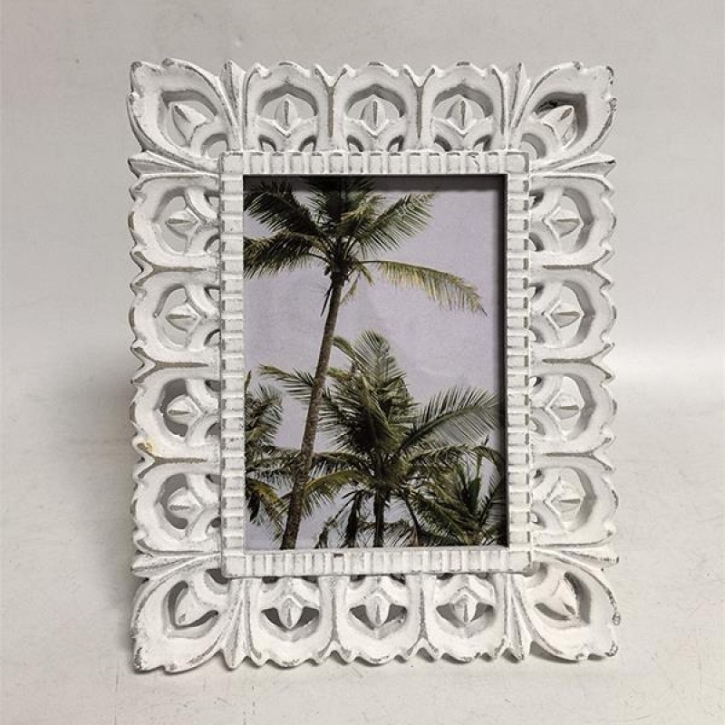 PHOTOFRAME 4x6, WOODEN, WHITE, 19x1.5x24cm 756-13015