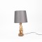 TABLE LAMP,LEOPARD, WITH BLACK SHADE, POLYRESIN-METAL, GOLD-BLACK, 10x48,5cm 757-10014