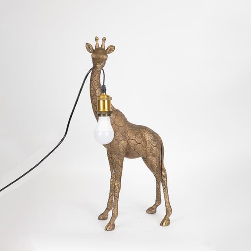 WALL LAMP, GIRAFFE, POLYRESIN, GOLD, 30x16x60cm 757-10019