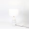 TABLE LAMP, WITH BEIGE SHADE, CERAMIC, WHITE, 15x36cm 757-10020