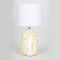 TABLE LAMP, WITH WHITE SHADE, POLYRESIN, WHITE, 14.5x42cm 757-10023