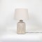 TABLE LAMP, WITH LINEN  SHADE, CERAMIC, ECRU- LIGHT BROWN,  22x59cm 757-10033