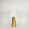 TABLE LAMP, WITH  LINEN  SHADE, METAL, GOLD-WHITE, 50.5x30cm 757-10051