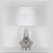 TABLE LAMP, WITH  LINEN SHADE,  METAL, SILVER-WHITE, 33x61.5cm 757-10077