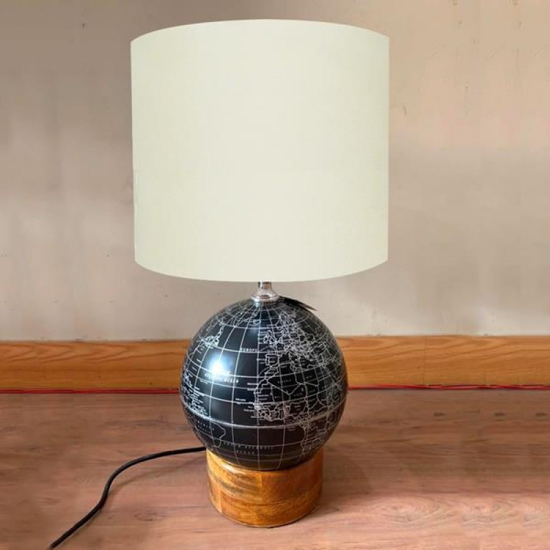 TABLE LAMP, GLOBE, WHITE SHADE, 26x26x30cm 757-10089