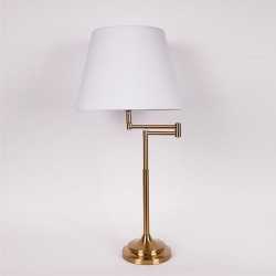 TABLE LAMP, METALIC, GOLD AND WHITE, 33x70cm 757-10129