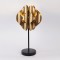 TABLE LAMP, METAL, GOLD, BASE 28X28X37cm,SHADE 55X55cm 757-10135