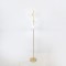 FLOOR LAMP, METAL-WHITE GLASS, WHITE-GOLD, 25x152cm 757-11014