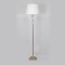FLOOR LAMP, WITH  LINEN SHADE, METAL- GLASS, GOLD-WHITE, 40x165cm 757-11020