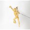 WALL LAMP, MONKEY, POLYRESIN, GOLD, 37x20x76cm 757-12012