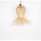 PENDANT LAMP,  WITH  BAMBOO SHADE, METAL-ΒΑΜΒΟΟ,  BLACK-NATURAL, 120 cm SHADE:40x20cm 757-12016