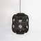 PENDANT LAMP,  WITH RATTAN SHADE, METAL-RATTAN,  BLACK, 120 cm SHADE:29.5x38cm 757-12018