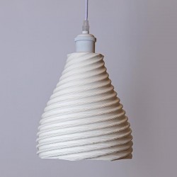 PENDANT LAMP, CERAMIC, WHITE,  21X21X28cm 757-12042