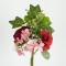 PEONY-IVORY LEAVES BOUQUET, 37cm 758-10026