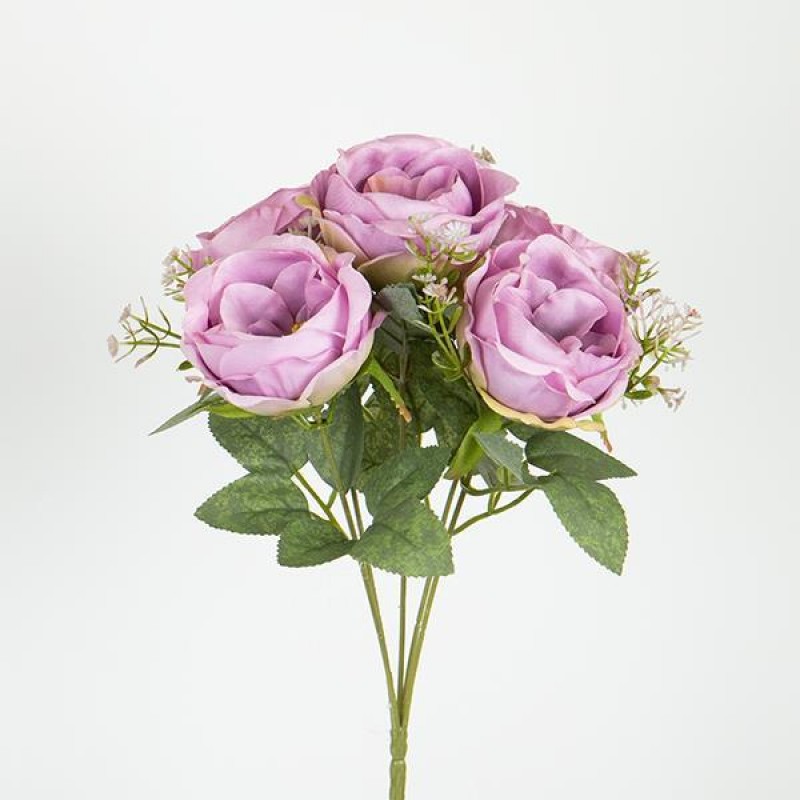 CAMELIA BOUQUET, 5 BRANCHES, PINK, 33cm 758-10037