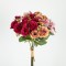 ROSACEAE- HYDRAGEA BOUQUET, RED-PEACH, 36cm 758-10038