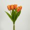 TULIP BOUQUET, 5 BRANCHES, ORANGE, 37cm 758-10060