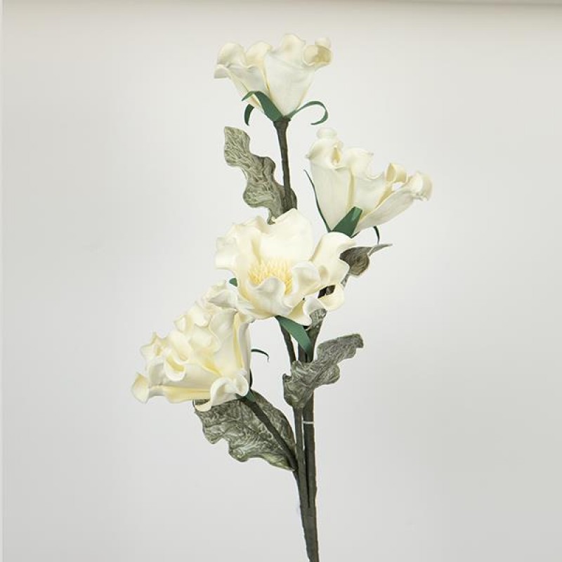 FLOWER/BRANCH, FOAM, CREAM,100cm 758-12025