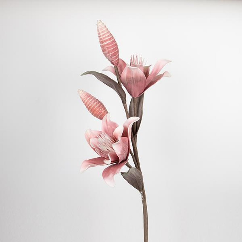 FLOWER/BRANCH, FOAM, PINK-WHITE, 100cm 758-12034