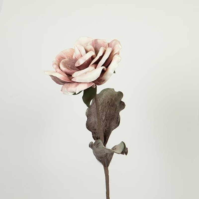 FLOWER/BRANCH, FOAM, DARK PINK-WHITE, 75cm 758-12035
