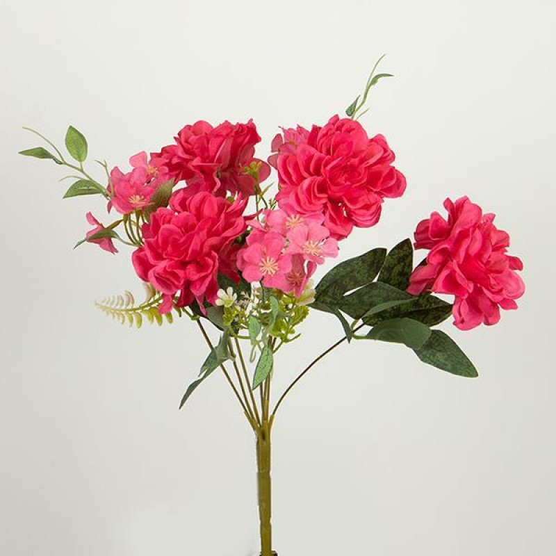FLOWER/BRANCH, PEONY, ORANGE, 38cm 758-12054