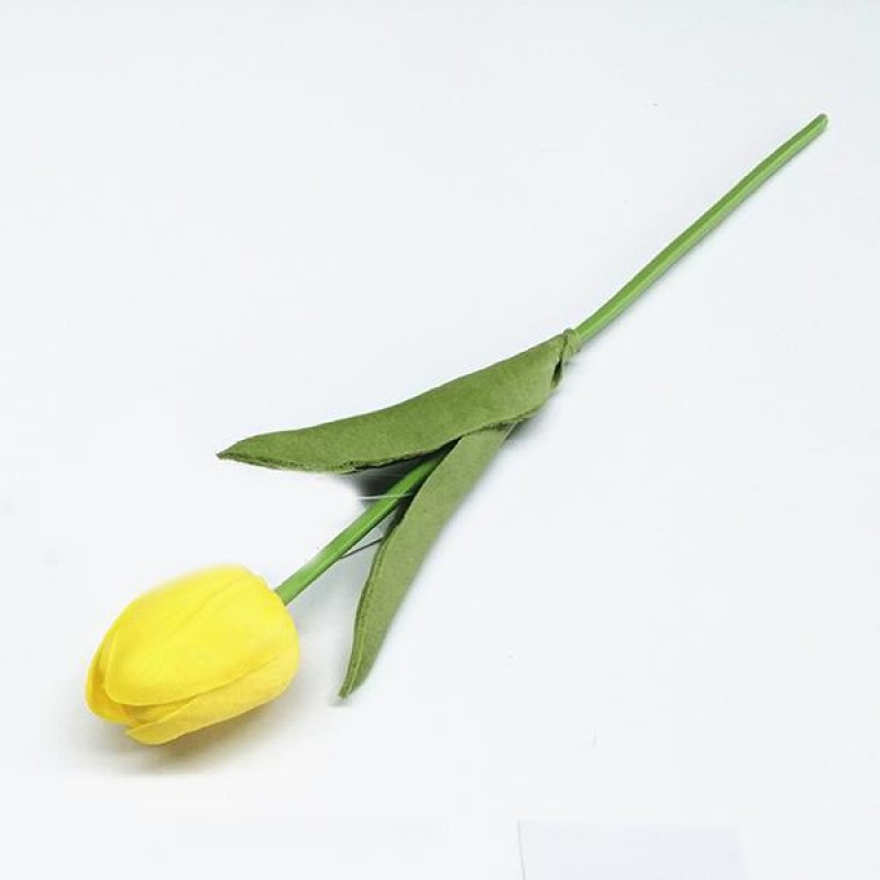 FLOWER/BRANCH, TULIP, PU, YELLOW,32cm 758-12063