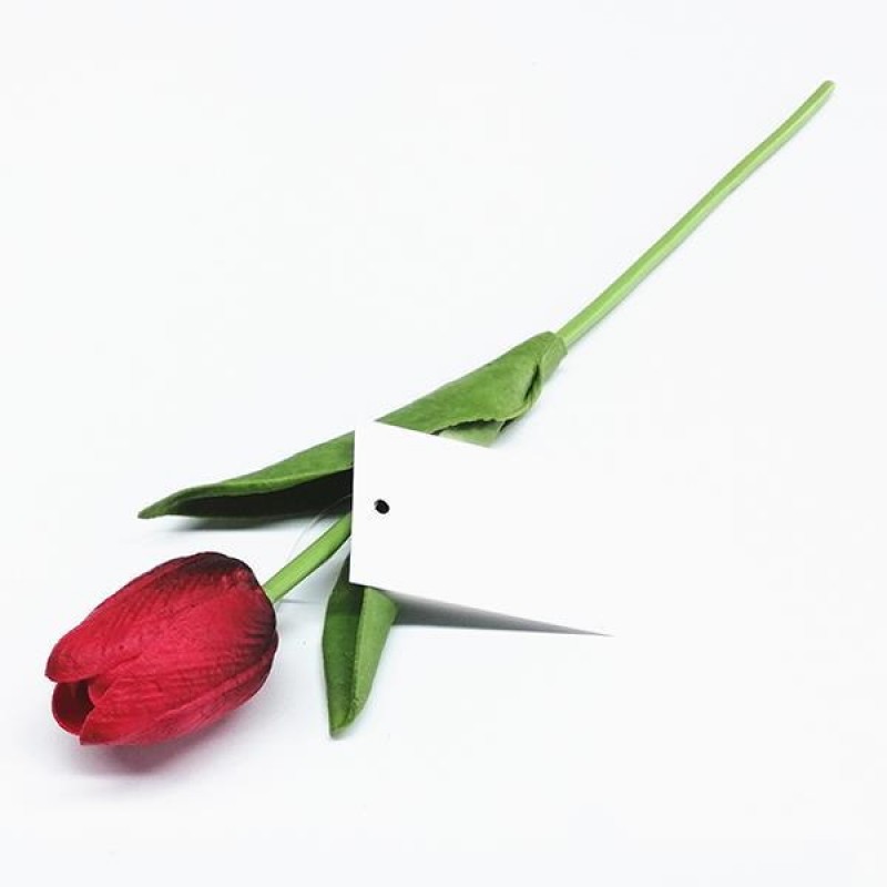FLOWER/BRANCH, TULIP, PU, RED, 32cm 758-12064