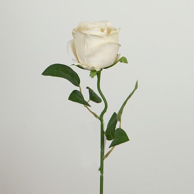 FLOWER/BRANCH, ROSE, WHITE, 51cm 758-12070