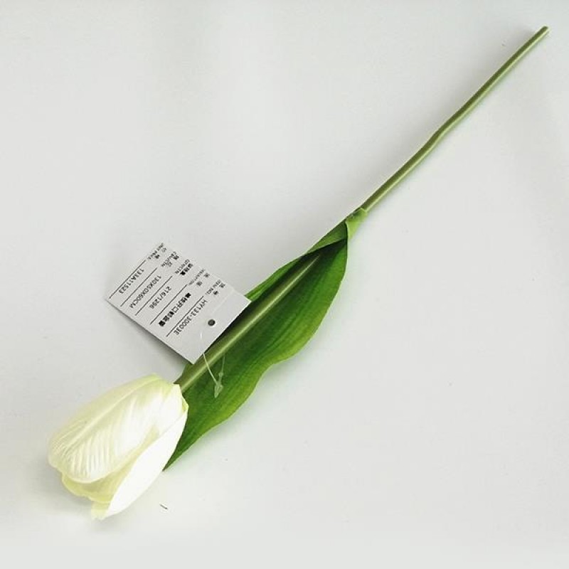 FLOWER/BRANCH, TULIP, WHITE, 44cm 758-12077