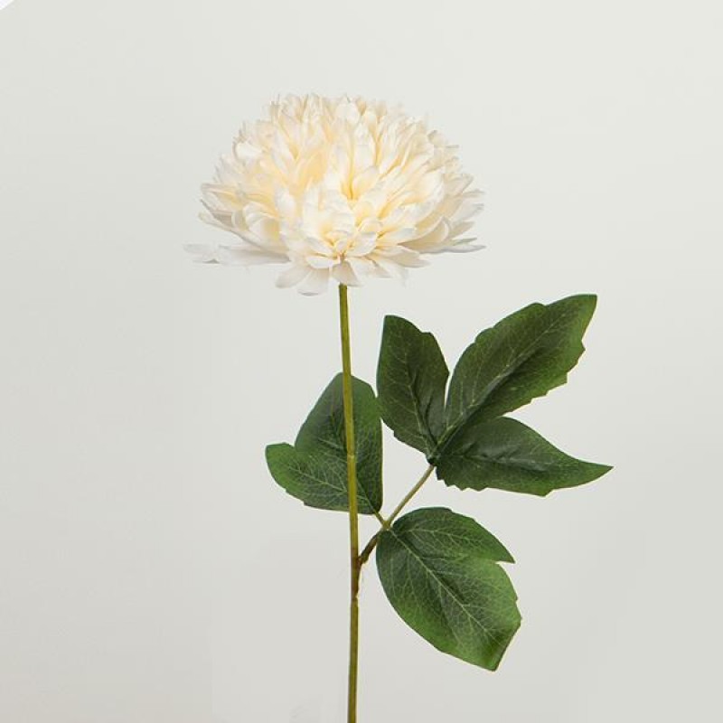 FLOWER/BRANCH, CRYSANTHEMUM, IVORY, 50cm 758-12089