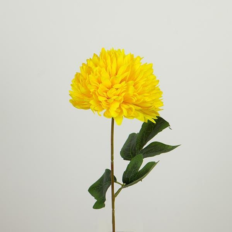 FLOWER/BRANCH, CRYSANTHEMUM, YELLOW, 50cm 758-12101
