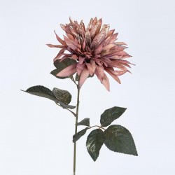FLOWER, DAHLIA, DUSTY PINK WITH GLIΤΤΕR, 64cm 758-12137 FLOWER, DAHLIA, DUSTY PINK WITH GLIΤΤΕR, 64cm 758-12137