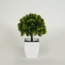 PLANT IN A POT, PLASTIC, WHITE, 18cm 758-14023 PLANT IN A POT, PLASTIC, WHITE, 18cm 758-14023