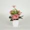 MIX FLOWERS IN A POT, PINK, 17cm 758-14054