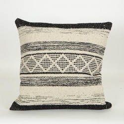 CUSHION, WITH FILLER, COTTON- WOVEN, BLACK- WHITE, 45x45cm 759-10010 CUSHION, WITH FILLER, COTTON- WOVEN, BLACK- WHITE, 45x45cm 759-10010
