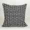 CUSHION,  WITH  FILLER, COTTON- WOVEN, BLACK-WHITE, 45x45cm 759-10011