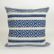 CUSHION,  WITH  FILLER, COTTON- WOVEN WHITE- BLUE, 45x45cm 759-10021