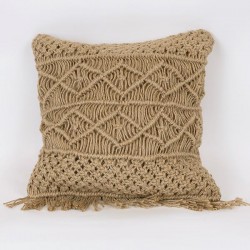 CUSHION, WITH FILLER, JUTE WITH FRINGES, NATURAL, 45x45cm 759-10024 CUSHION, WITH FILLER, JUTE WITH FRINGES, NATURAL, 45x45cm 759-10024